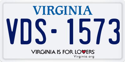 VA license plate VDS1573