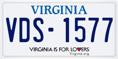 VA license plate VDS1577