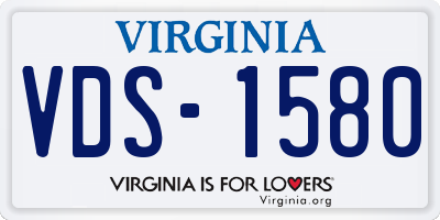 VA license plate VDS1580