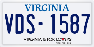 VA license plate VDS1587