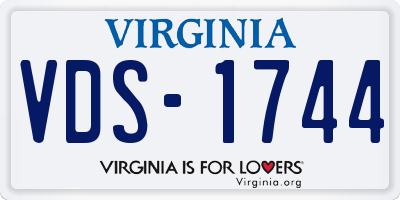 VA license plate VDS1744