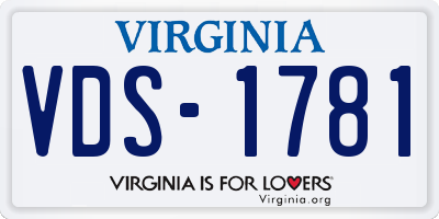 VA license plate VDS1781