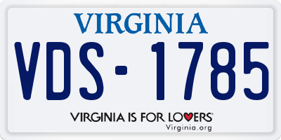 VA license plate VDS1785