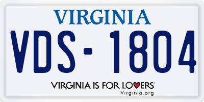 VA license plate VDS1804