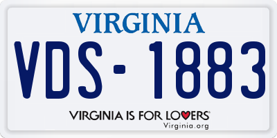 VA license plate VDS1883