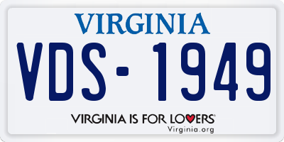 VA license plate VDS1949