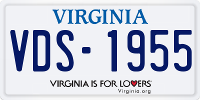VA license plate VDS1955