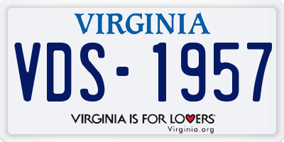 VA license plate VDS1957