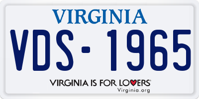 VA license plate VDS1965