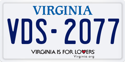 VA license plate VDS2077