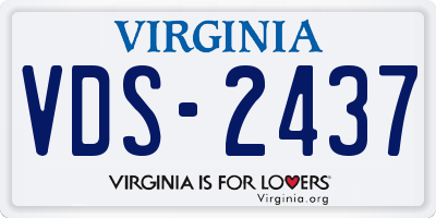 VA license plate VDS2437