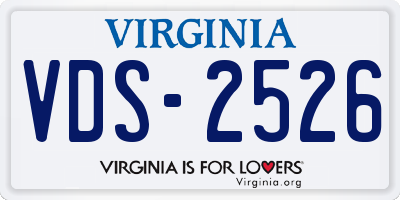 VA license plate VDS2526