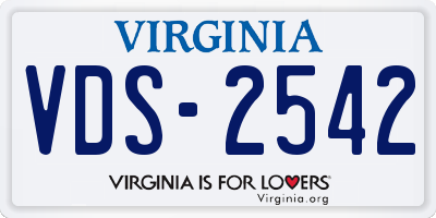 VA license plate VDS2542