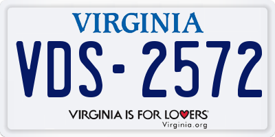 VA license plate VDS2572