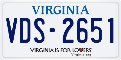 VA license plate VDS2651
