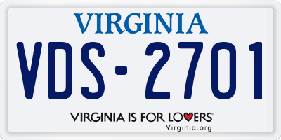 VA license plate VDS2701