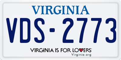 VA license plate VDS2773
