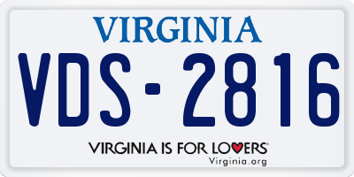 VA license plate VDS2816