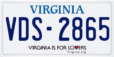 VA license plate VDS2865