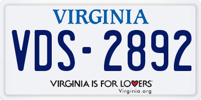VA license plate VDS2892