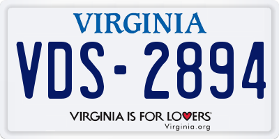 VA license plate VDS2894