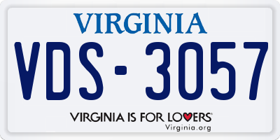 VA license plate VDS3057