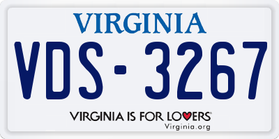 VA license plate VDS3267