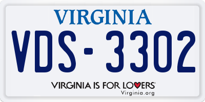 VA license plate VDS3302