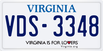 VA license plate VDS3348