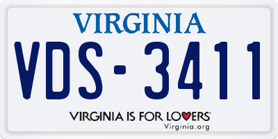 VA license plate VDS3411