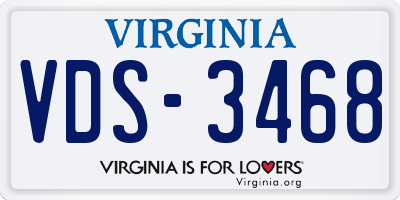 VA license plate VDS3468