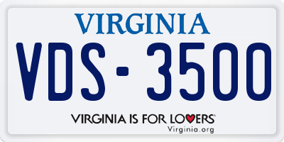 VA license plate VDS3500