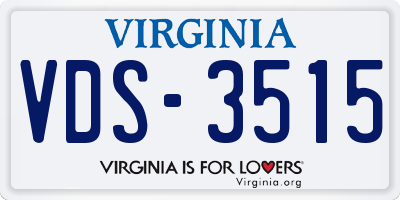 VA license plate VDS3515