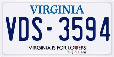 VA license plate VDS3594