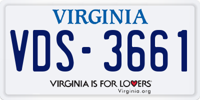 VA license plate VDS3661