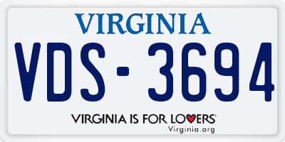 VA license plate VDS3694