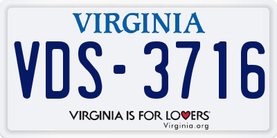 VA license plate VDS3716
