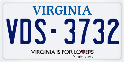 VA license plate VDS3732