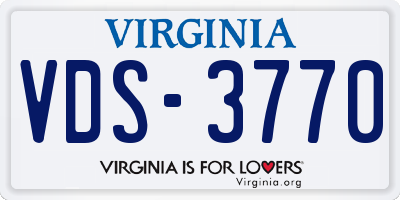 VA license plate VDS3770