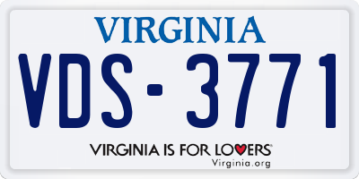 VA license plate VDS3771