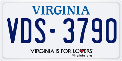 VA license plate VDS3790