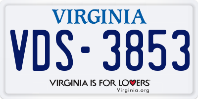 VA license plate VDS3853