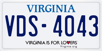 VA license plate VDS4043