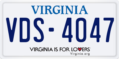 VA license plate VDS4047
