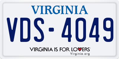 VA license plate VDS4049