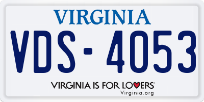 VA license plate VDS4053