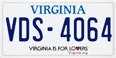VA license plate VDS4064