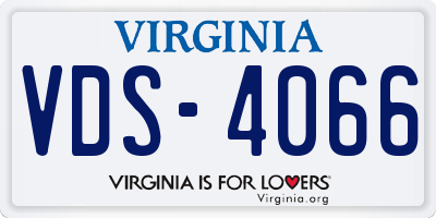 VA license plate VDS4066