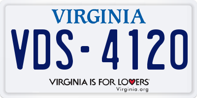 VA license plate VDS4120