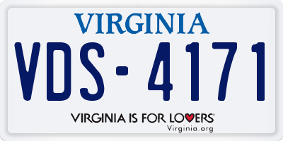 VA license plate VDS4171